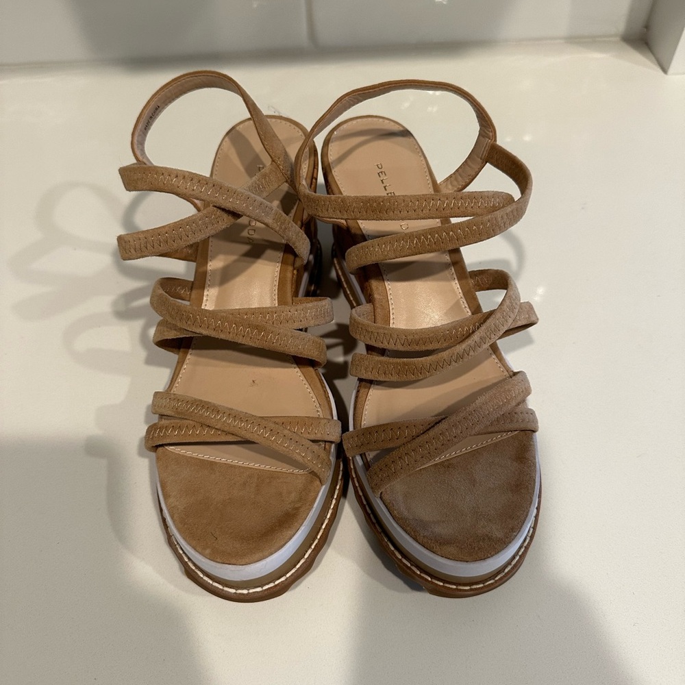 Pelle Moda Beige Strappy Heels